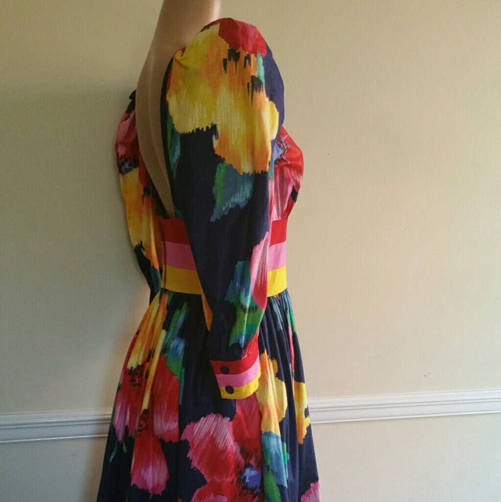 SOLD** 1980's Backless Circle Skirt Dress - Picture 4 of 4